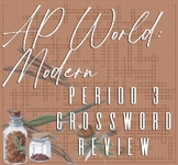 AP World Period 3 Crossword - NO PREP & EDITABLE