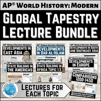 Preview of AP® World Unit 1 Global Tapestry Lecture Guided Notes Bundle WHAP PowerPoint