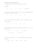 AP calculus FINAL limits derivatives and curve sketching 