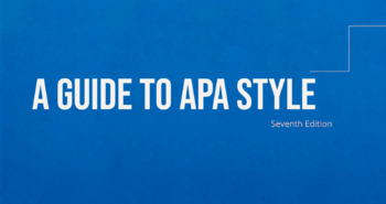 Preview of APA 7th Edition Style Guide for Secondary Students and Adults