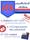 APA Parenthetical Citations Poster Set (Light)