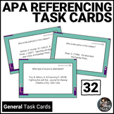 APA Referencing Task Cards | Citation Practice, Proofreadi