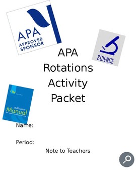 Preview of APA Rotation Activities