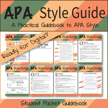 Preview of APA Style Guide - Student Packet - Ready for Digital!
