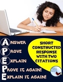 Test Prep Short Constructed Response Anchor Charts & Graph