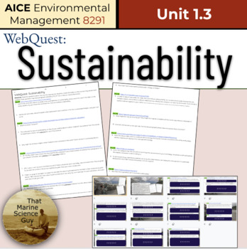 Preview of AP® En. Sci. 5.12 / AICE Environmental - WebQuest Sustainability w/digital hando