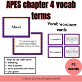 APES Chapter 4 Vocab word sort- Friedland and Relyea 3rd e