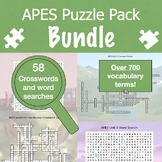 APES Crossword and Word Search Puzzle Pack *BUNDLE*