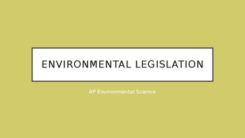 Preview of APES Environmental Legislation