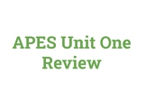 APES Unit One Review Packet