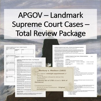 Preview of APGOV - Landmark Supreme Court Cases - Total Review Package - 2023 Course Update