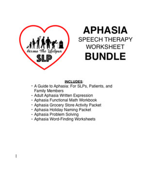 Preview of APHASIA Speech Therapy Workbook Bundle