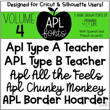 Preview of APL Fonts Volume Four - the Cricut and Silhouette edition!