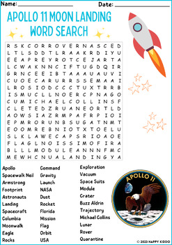 Preview of APOLLO 11 MOON LANDING Word Search Puzzle Activity