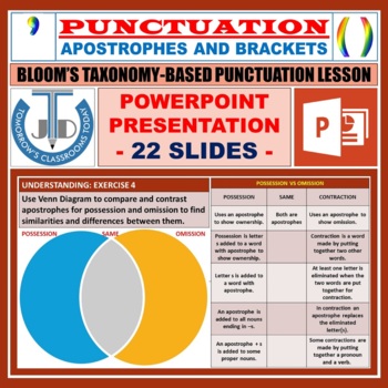 Preview of APOSTROPHES AND BRACKETS - PUNCTUATION: POWERPOINT PRESENTATION