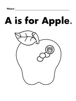 APPLE Basic Shapes Coloring Page by Alison Harvey | TPT