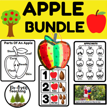 Preview of APPLE Bundle of Academics Games Circle Coloring Dot Marker Crafts