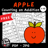 APPLE Counting On Addition up to 10 Preschool Math Summer 
