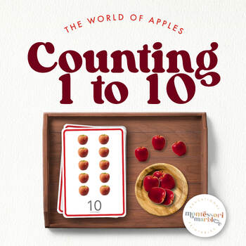 APPLES Counting Cards 1 to 10 | Montessori Inspired Early Math Activity