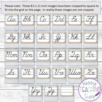 APPLES Cursive Alphabets Back to School Classroom Decor by Savvy ...