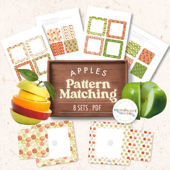 Preview of APPLES Pattern Matching Puzzles, Visual Skills, Montessori Inspired