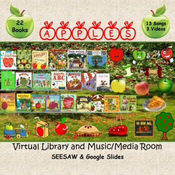 Preview of APPLES Virtual Library & Music/Media Room - SEESAW & Google Slides
