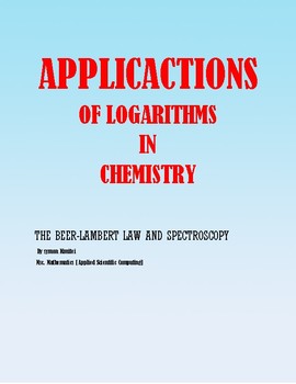 Preview of APPLICATIONS OF LOGARITHMS IN CHEMISTRY