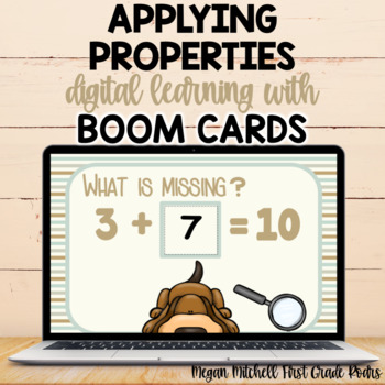 Preview of APPLYING PROPERTIES & BALANCING AN EQUATION DIGITAL Task BOOM CARDS