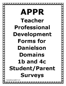 Preview of Danielson Evaluation Data Interpretation Form-Student/Parent Student Surveys