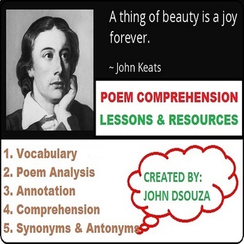 Preview of A THING OF BEAUTY BY JOHN KEATS - UNIT PLANS AND RESOURCES