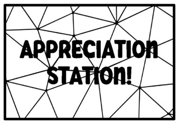 Preview of APPRECIATION STATION! Teacher Appreciation Activity