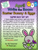 APRIL BUNNY & EGGS! - Write the Room - Sight Words - EASY 
