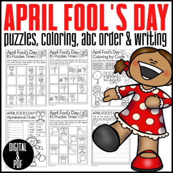 Preview of APRIL FOOL'S DAY PUZZLES | ABC ORDER | WORD SEARCH | WRITING | DIGITAL