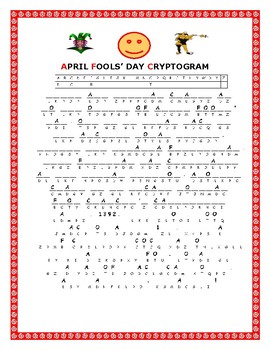 Preview of APRIL FOOLS' DAY CRYPTOGRAM: A FUN CHALLENGING  ACTIVITY
