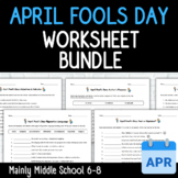 APRIL FOOL'S DAY ELA Worksheet BUNDLE (4 worksheets)