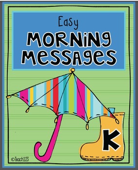 Preview of Morning Messages-Kindergarten-April