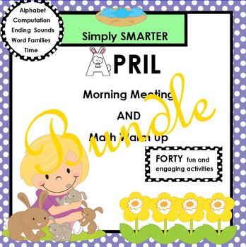 Preview of APRIL MORNING MEETING AND MATH WARM UP BUNDLE