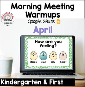 Preview of APRIL Morning Warm Up First Grade | google slides