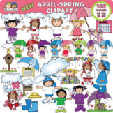 APRIL SPRING Clipart (Karen's Kids Clip Art)