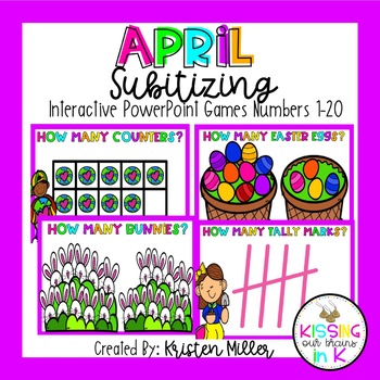 Preview of APRIL Subitizing Interactive PowerPoint Games Numbers 1-20