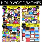 Movie Kids Clipart and Hollywood Clipart Bundle