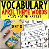 APRIL Vocabulary and Fine Motor MONTHLY Worksheets for Spe