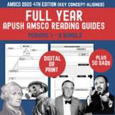 APUSH AMSCO 4th Edition 2020 Digital & Print Reading Guide