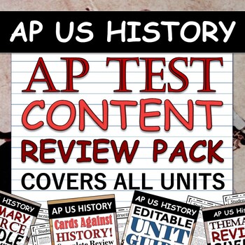 Preview of APUSH / AP US History - AP Test Review Content Pack - All Units