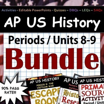 Preview of APUSH / AP US History - Complete Periods 8-9 / Units 8-9 Pack - Google Drive