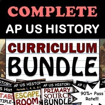 Preview of APUSH / AP US History - Full Curriculum Bundle - Full Year - Google Drive
