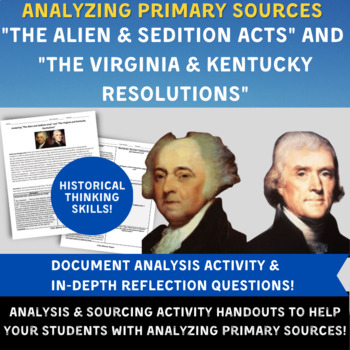Preview of APUSH- Analyzing The Alien & Sedition Acts and Virginia & Kentucky Resolutions