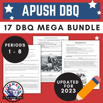 Preview of APUSH DBQ Bank [editable] - 17 DBQs - AP United States History