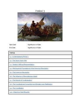 Preview of APUSH Daily Videos Skillsbook Period 3