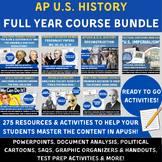 APUSH Full Year Bundle- PPTs, Primary Sources, Activities,
